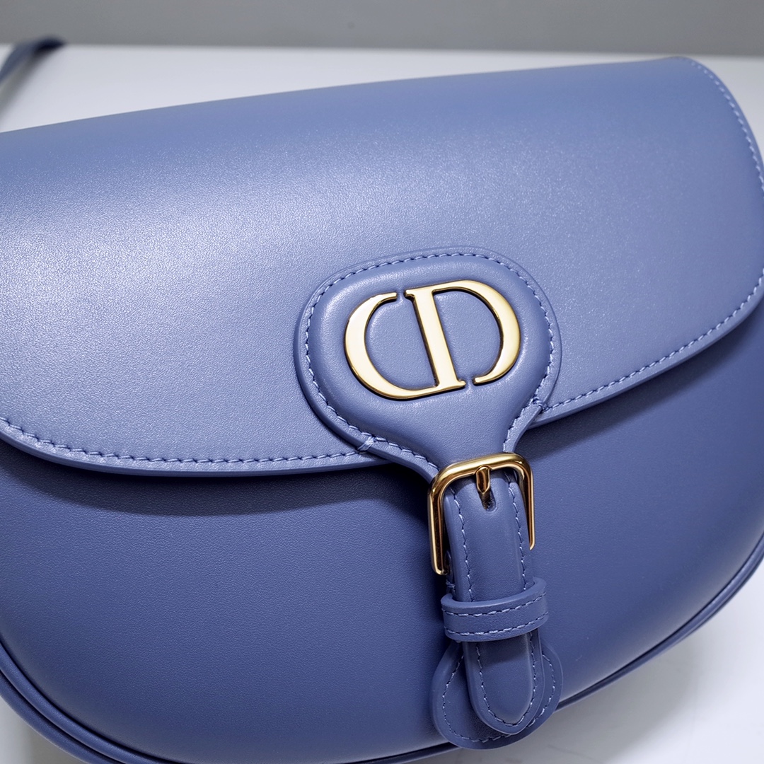 Medium Dior Bobby Bag Blue Box Calfskin